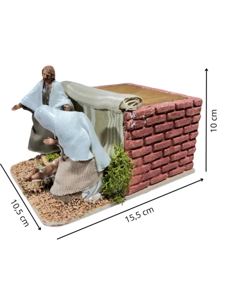Natività 3 pezzi Landi 10 cm in movimento