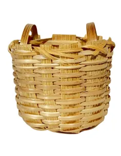 Cesto alto in vimini con doppio manico per statue da 25-30 cm 2