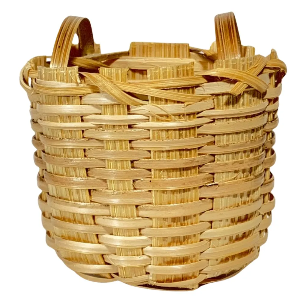 Tall Double-Handled Wicker Basket for 25–30 cm Nativity Figures
