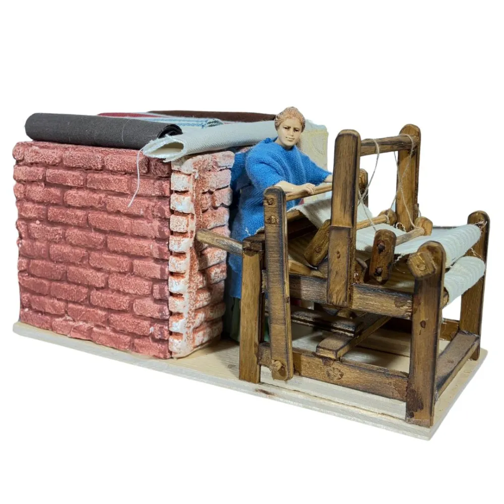 Animated 10 cm Landi Woman at the Loom