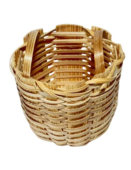 Cesto alto in vimini con doppio manico per statue da 25-30 cm