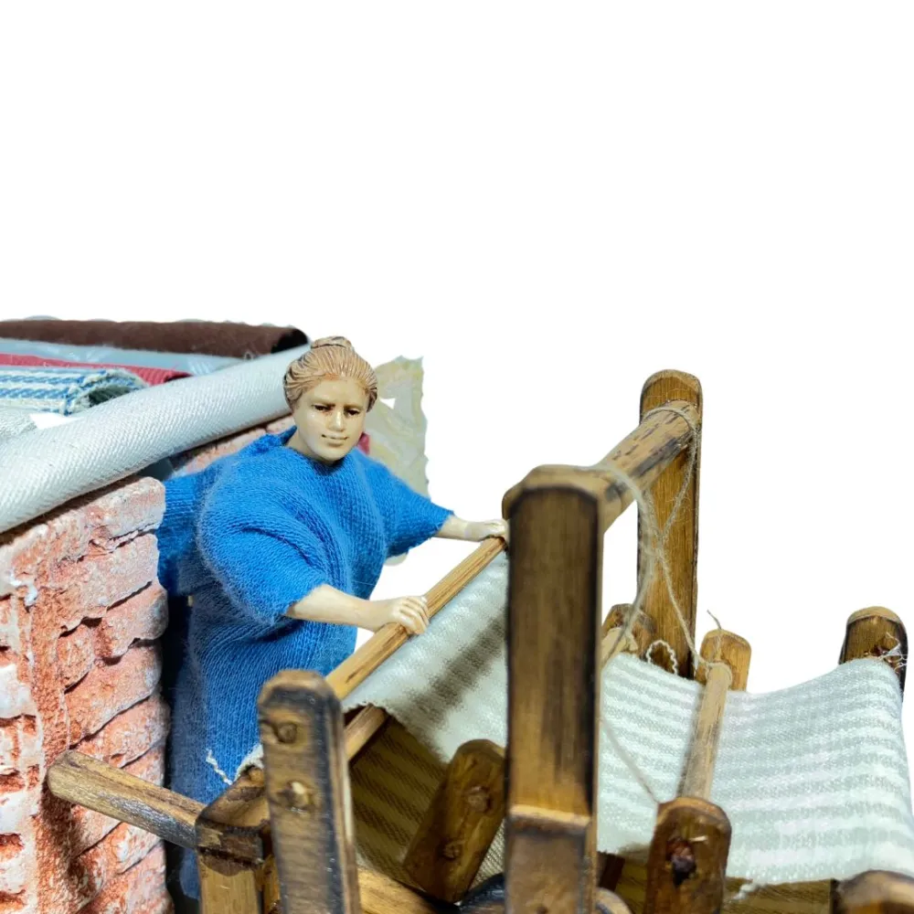 Animated 10 cm Landi Woman at the Loom