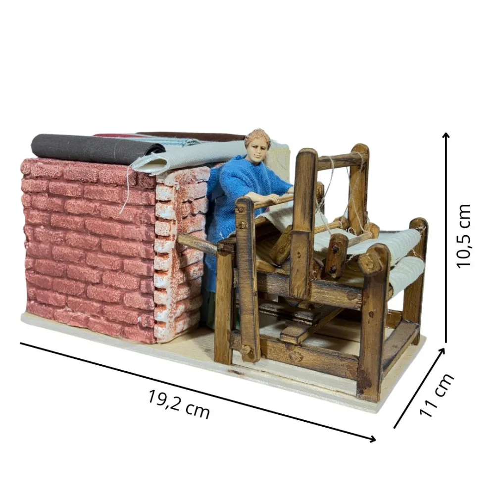 Animated 10 cm Landi Woman at the Loom