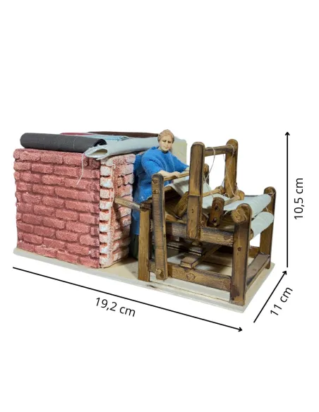 Animated 10 cm Landi Woman at the Loom