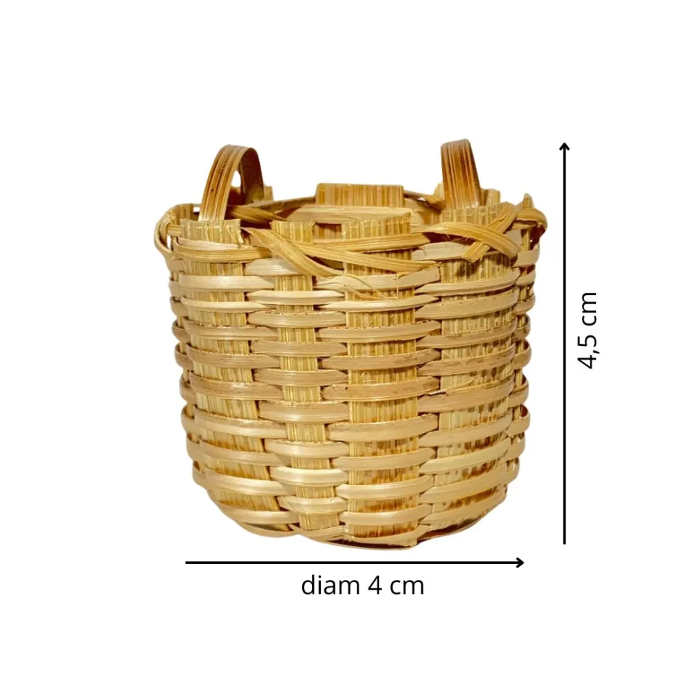 Tall Double-Handled Wicker Basket for 25–30 cm Nativity Figures