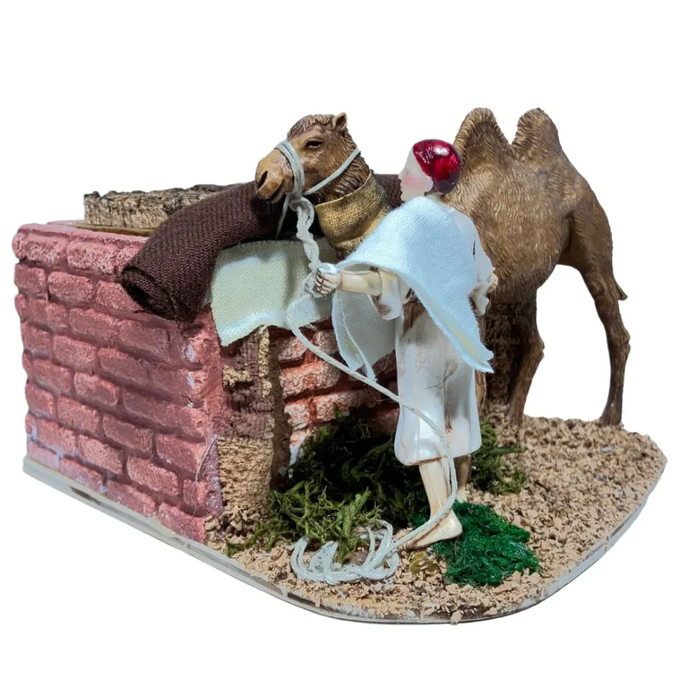 Animated 8 cm Landi Camel Driver with Camel