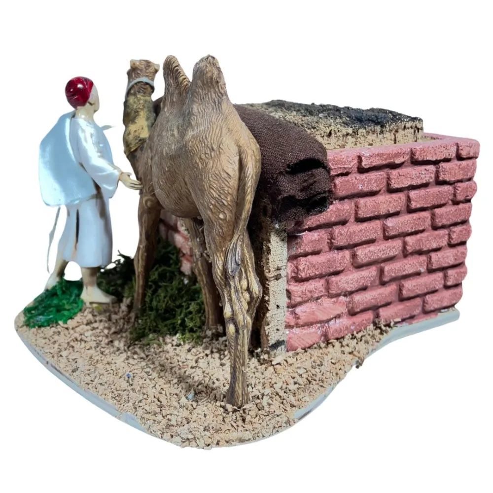 Animated 8 cm Landi Camel Driver with Camel