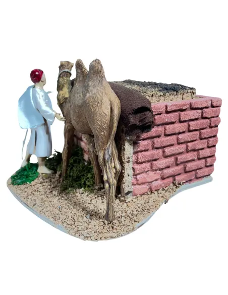 Animated 8 cm Landi Camel Driver with Camel