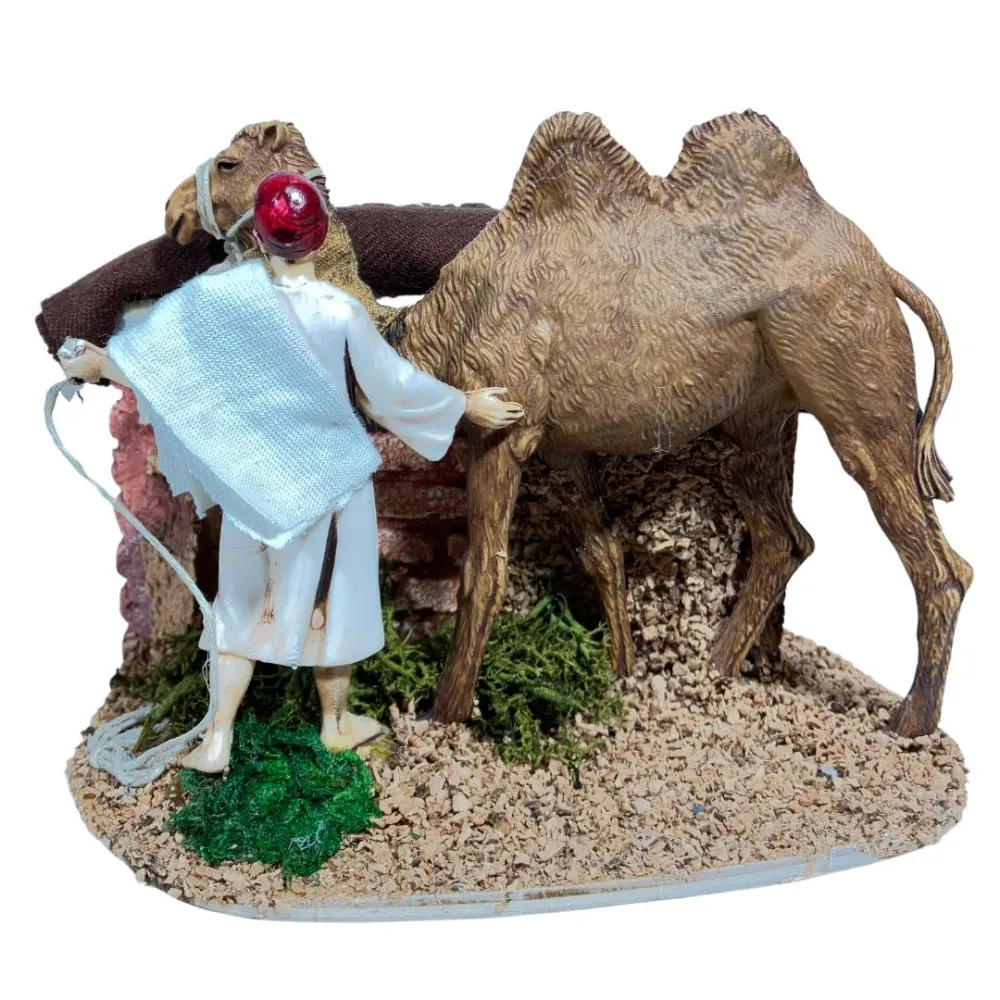 Animated 8 cm Landi Camel Driver with Camel