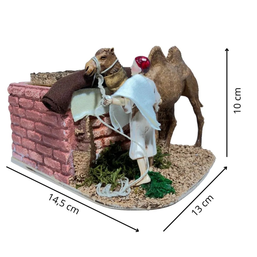 Animated 8 cm Landi Camel Driver with Camel