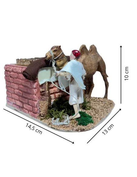 Animated 8 cm Landi Camel Driver with Camel