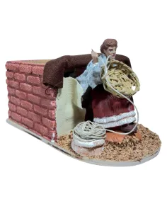 Animated 10 cm Oliver Woman Basket Weaver
