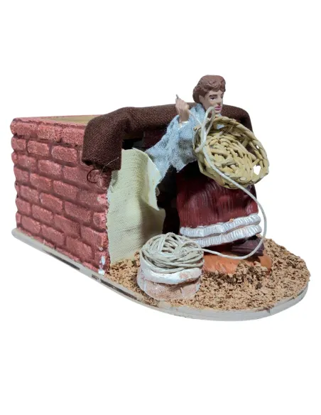 Animated 10 cm Oliver Woman Basket Weaver