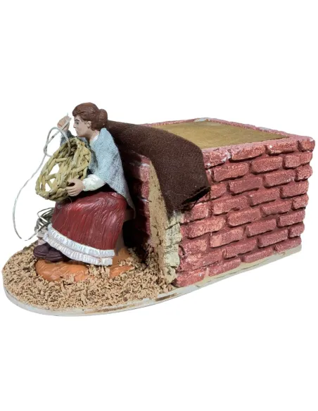 Animated 10 cm Oliver Woman Basket Weaver