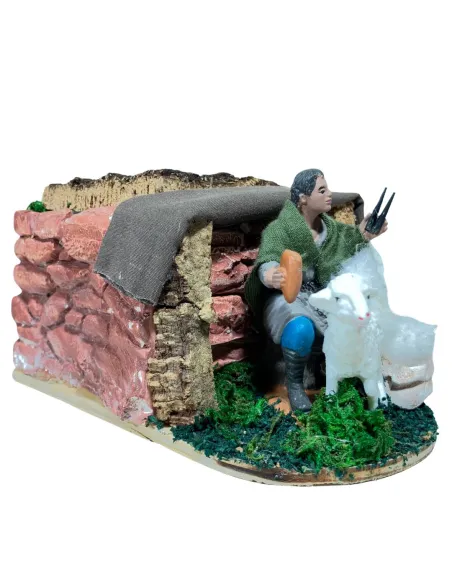 Tosatore Oliver con pecora 10 cm in movimento