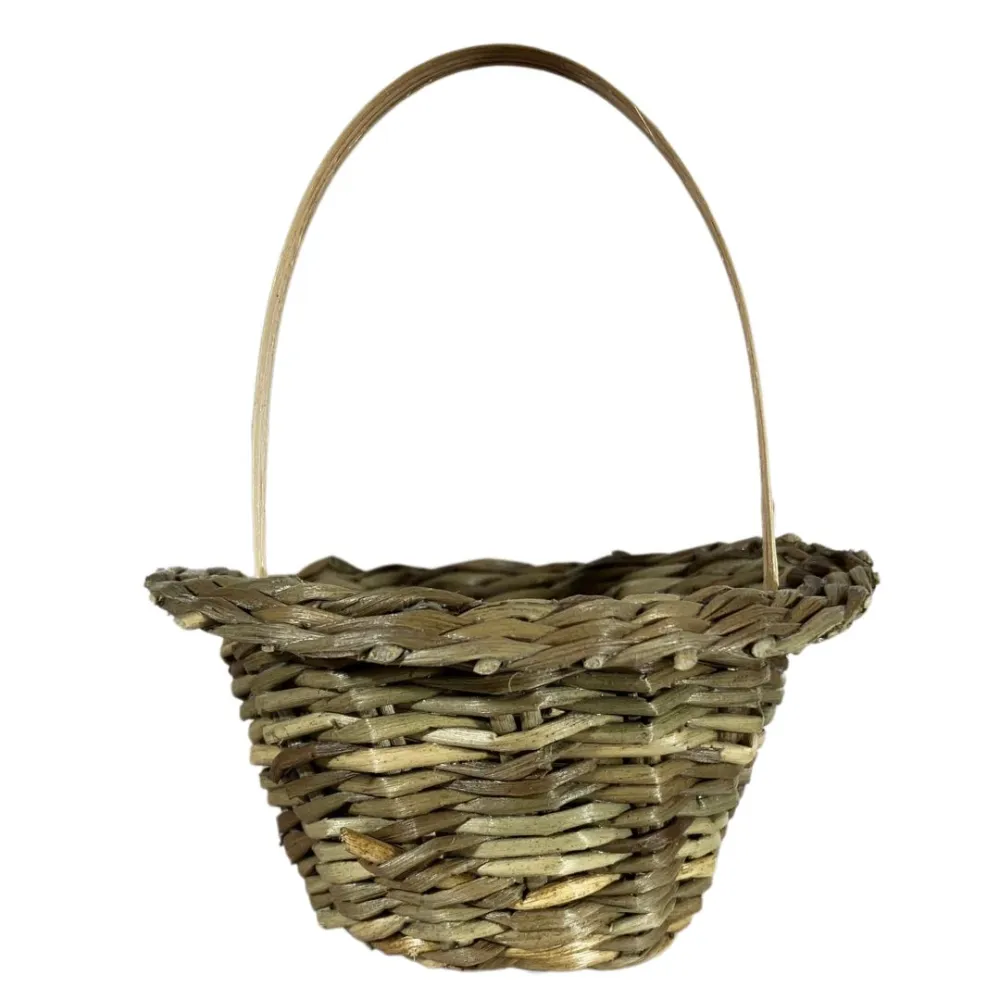 Rustic Wicker Basket with Handle for 30 cm Nativity Figures
