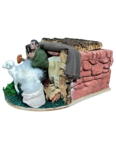 Tosatore Oliver con pecora 10 cm in movimento