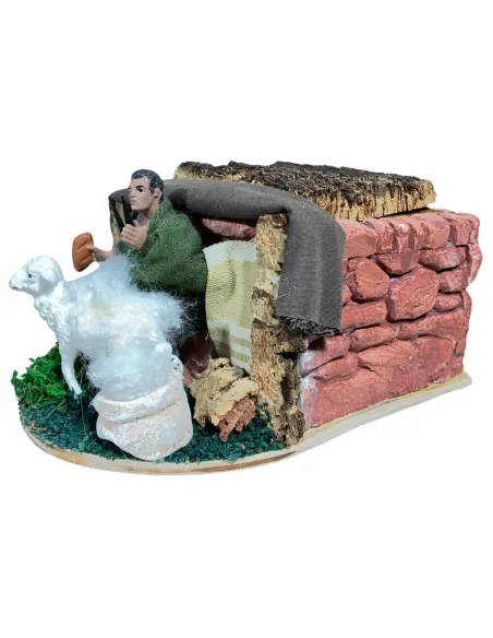 Tosatore Oliver con pecora 10 cm in movimento