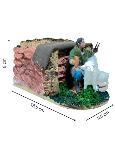 Tosatore Oliver con pecora 10 cm in movimento