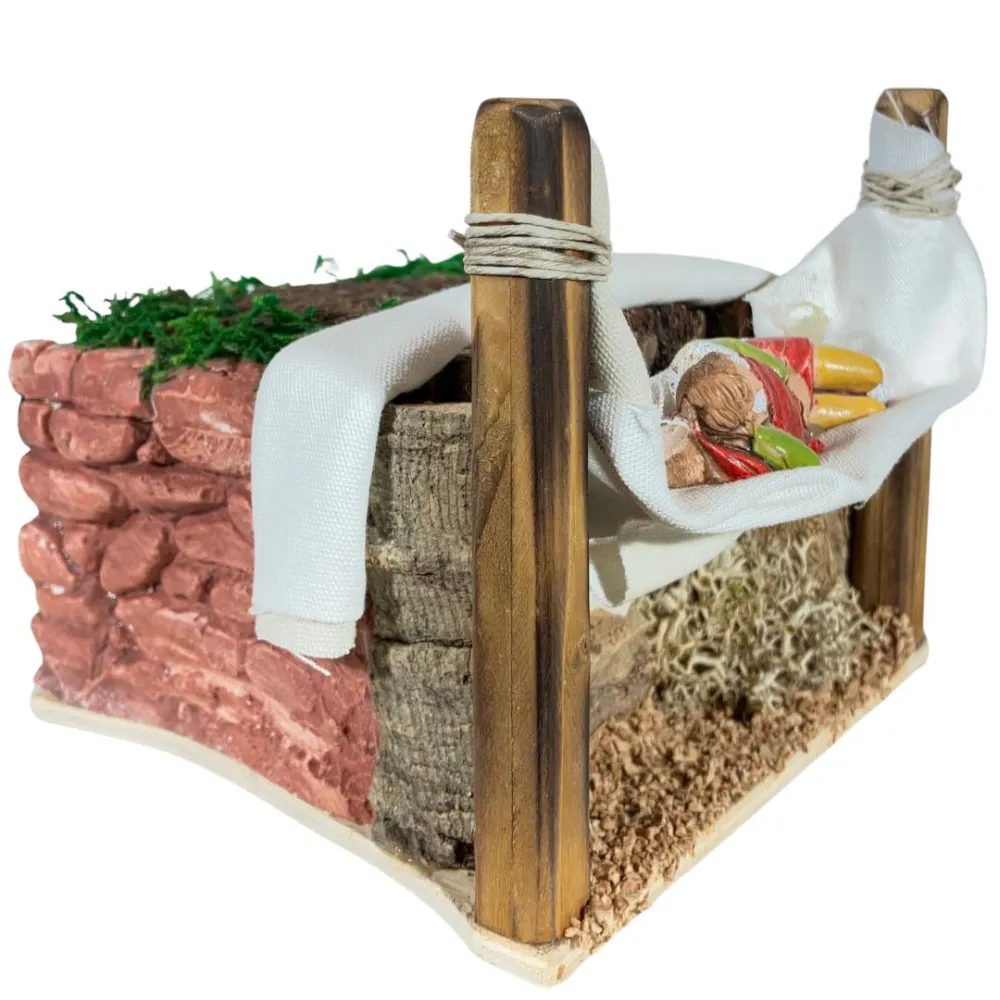 Animated 10 cm Landi Man on Hammock