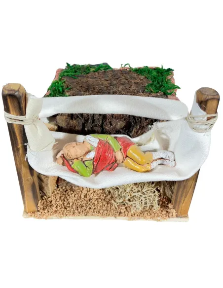 Animated 10 cm Landi Man on Hammock