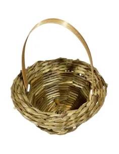 Cestino in vimini rustico con manico per statue da 30 cm 2