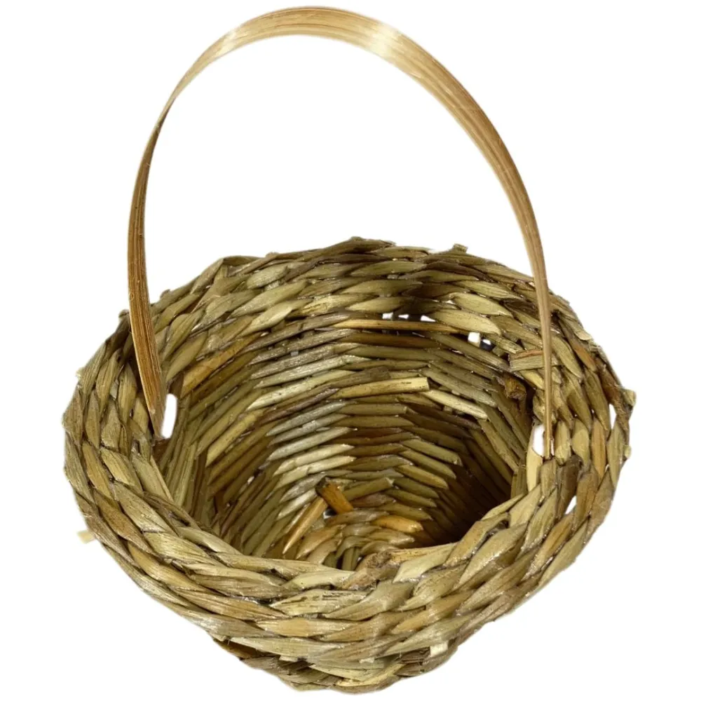Rustic Wicker Basket with Handle for 30 cm Nativity Figures
