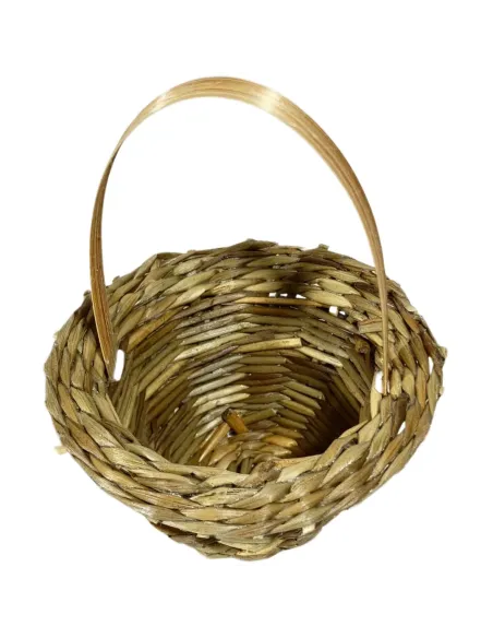 Rustic Wicker Basket with Handle for 30 cm Nativity Figures