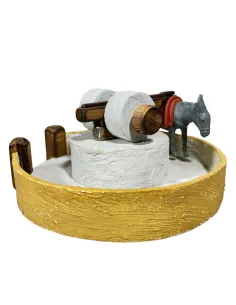 Asino con macina in movimento per statue da 10 cm 2