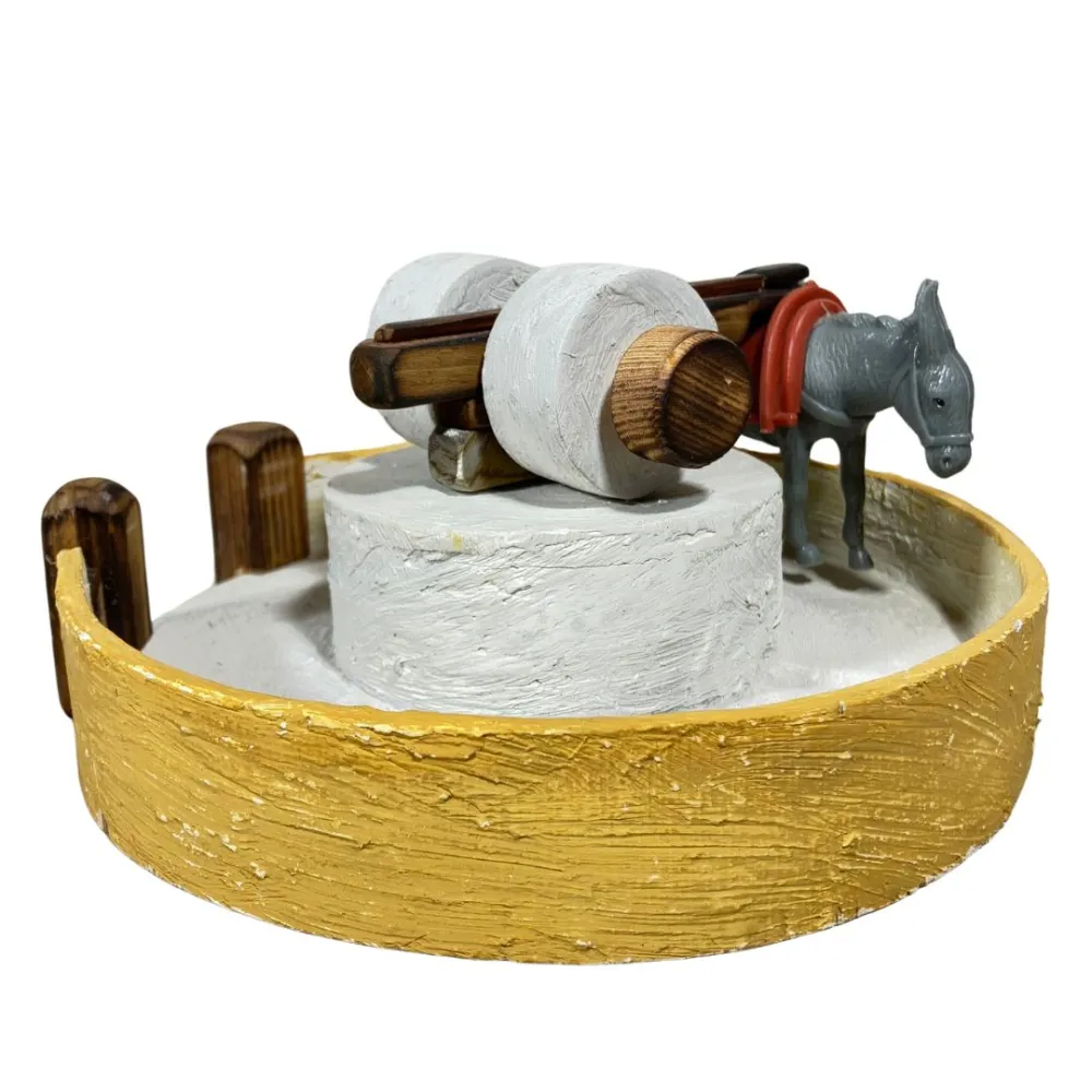 Animated Donkey with Millstone for 10 cm Nativity Figures