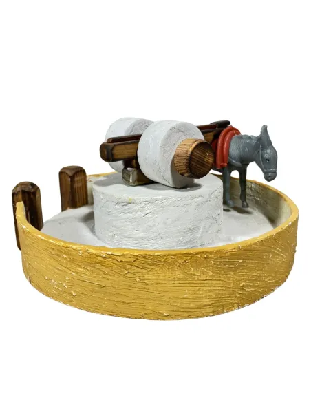 Asino con macina in movimento per statue da 10 cm