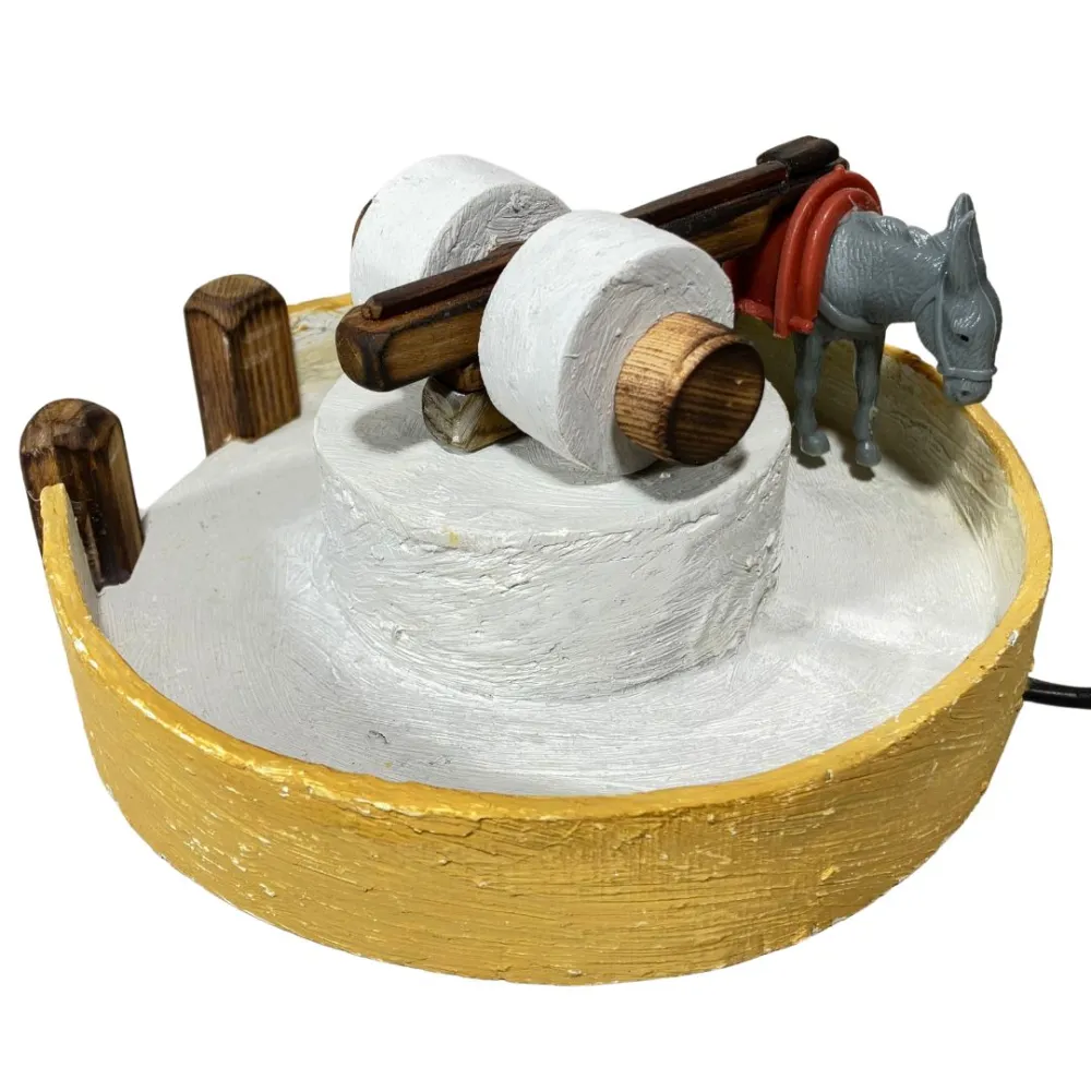Animated Donkey with Millstone for 10 cm Nativity Figures