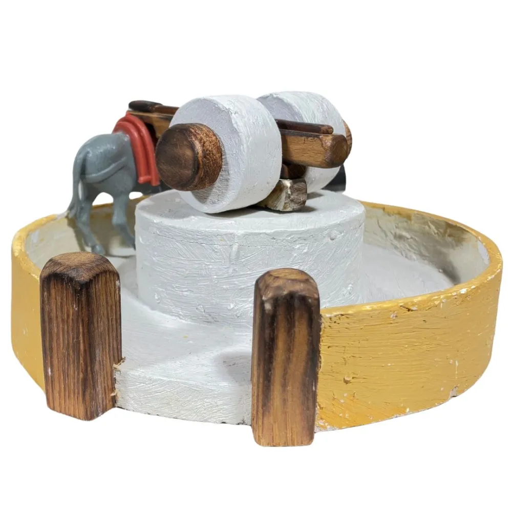 Animated Donkey with Millstone for 10 cm Nativity Figures