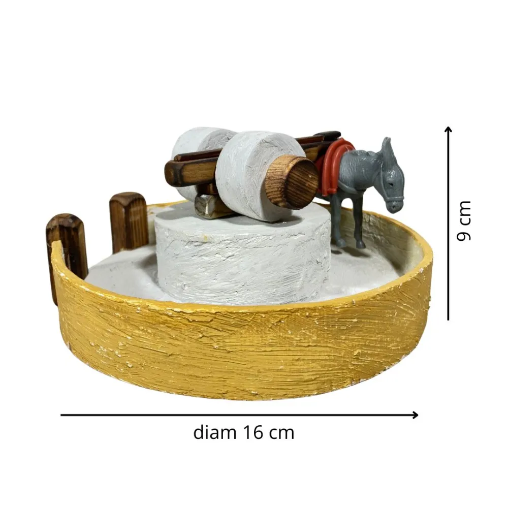 Animated Donkey with Millstone for 10 cm Nativity Figures