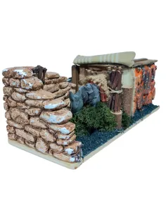 Asino che bruca in movimento per statue da 10 cm