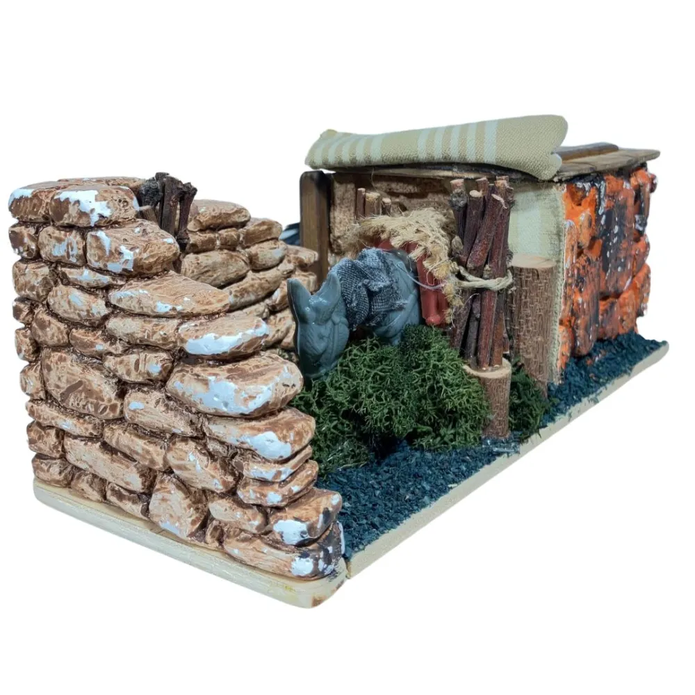 Animated Grazing Donkey for 10 cm Nativity Figures