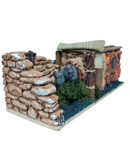 Asino che bruca in movimento per statue da 10 cm