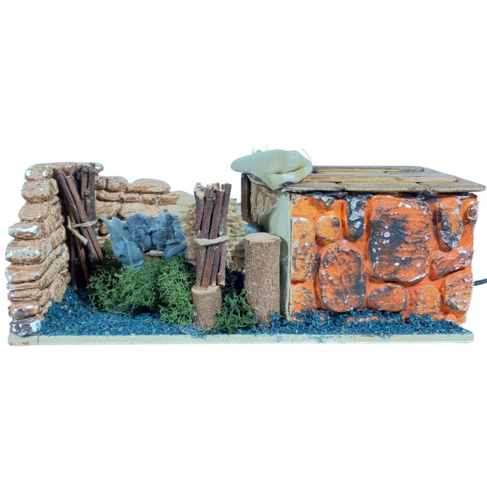 Animated Grazing Donkey for 10 cm Nativity Figures