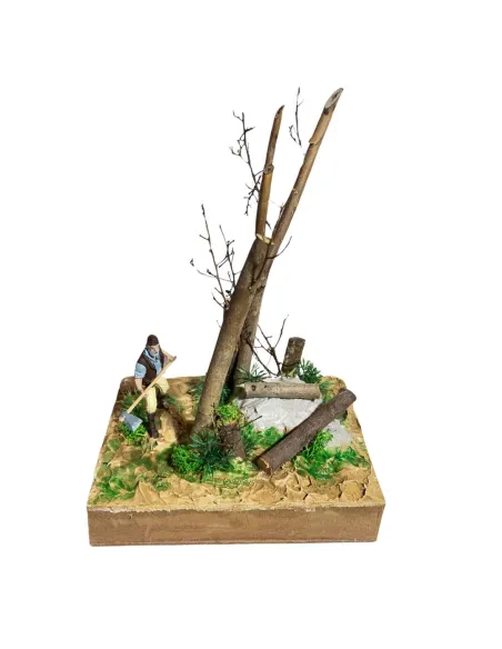 Boscaiolo abbatte albero 10 cm in movimento