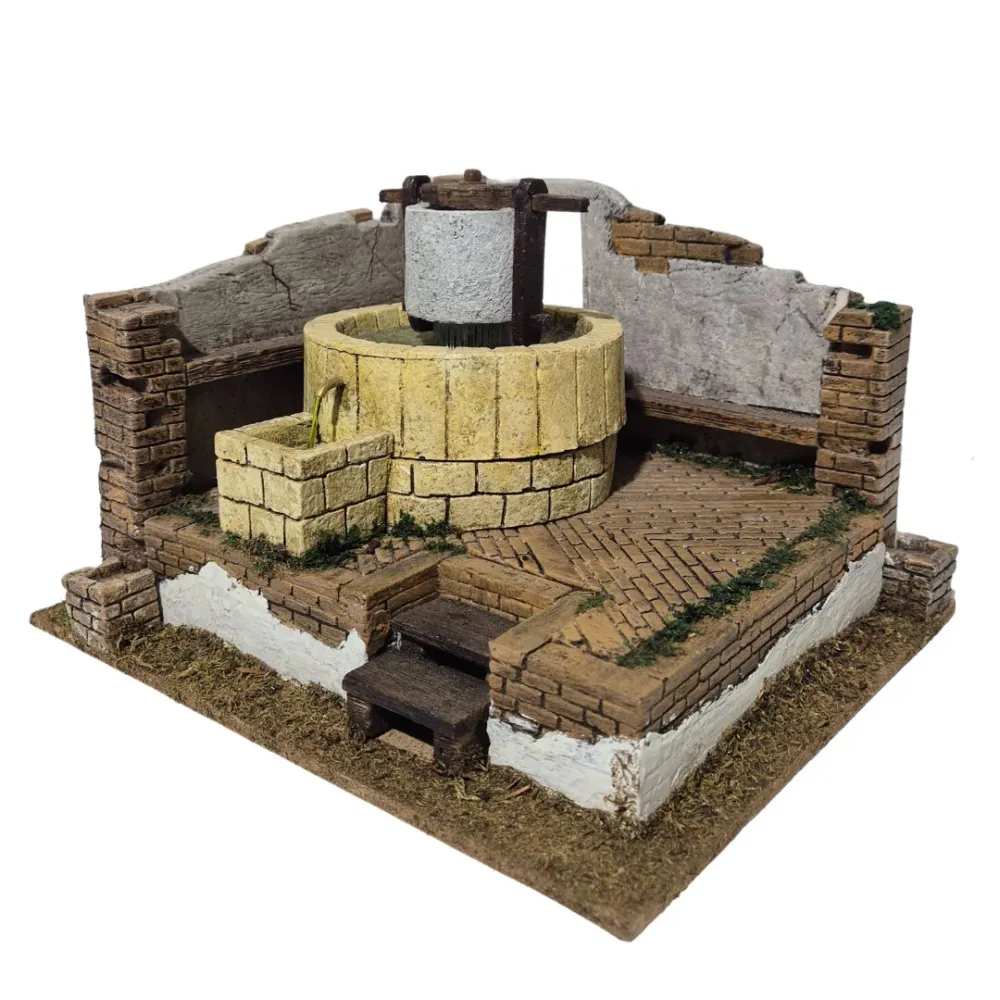 Animated Olive Mill for 10 cm Nativity Figures