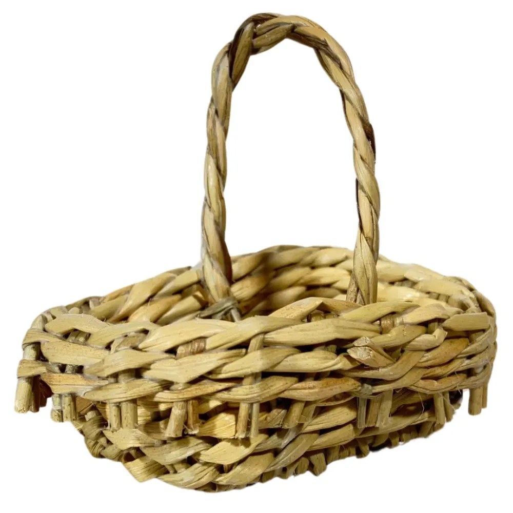 Rectangular Basket with Handle for 25–30 cm Nativity Figures