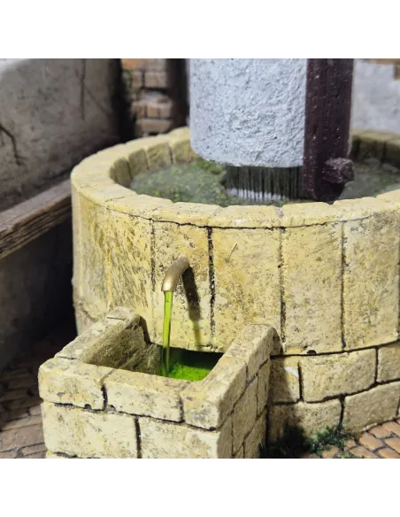 Frantoio in movimento con acqua per statue da 10 cm