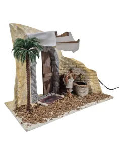 Portatore d'acqua Landi 10 cm con fontana funzionante in movimento