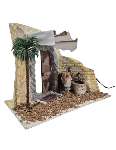 Portatore d'acqua Landi 10 cm con fontana funzionante in movimento