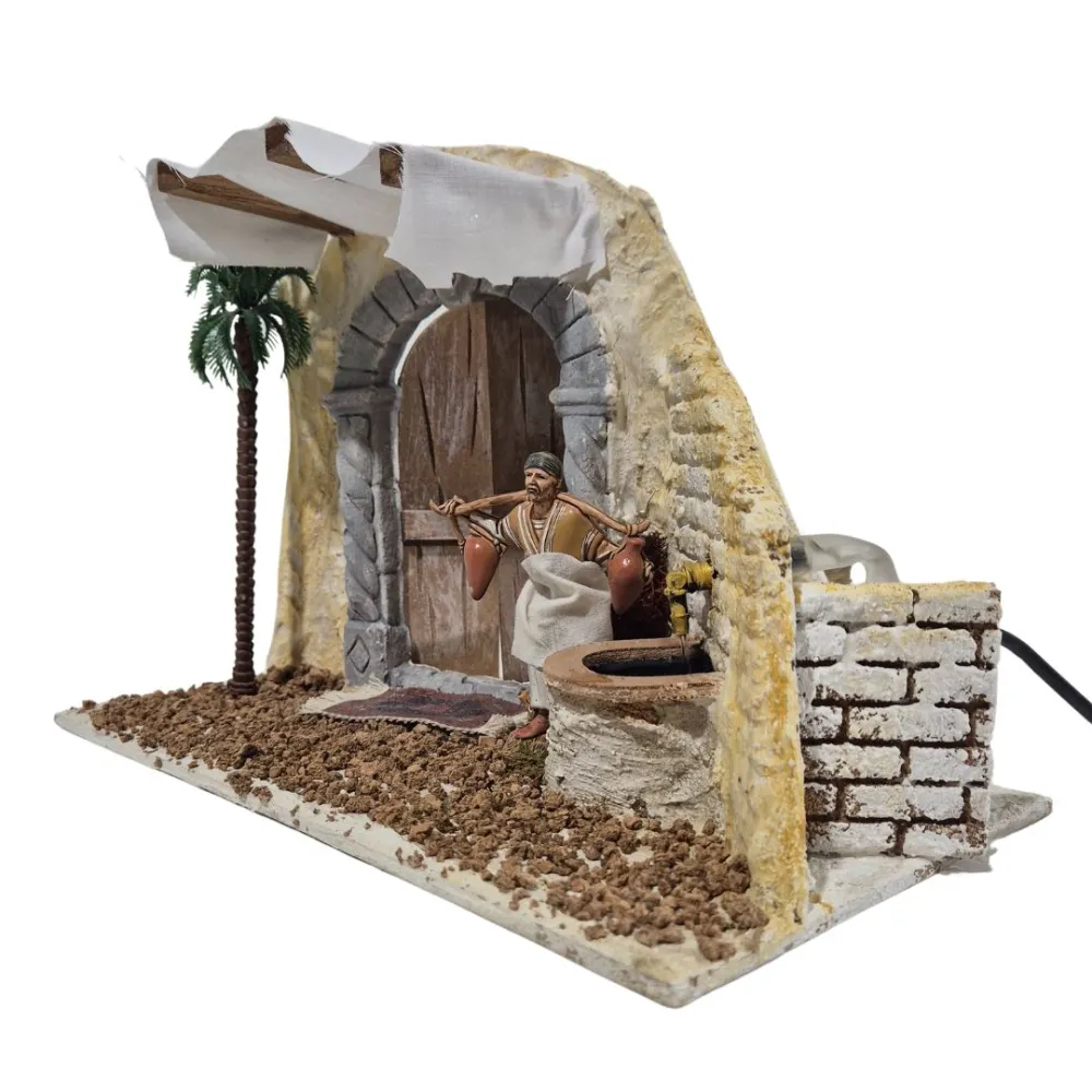 Animated 10 cm Landi Water Carrier with Working Fountain