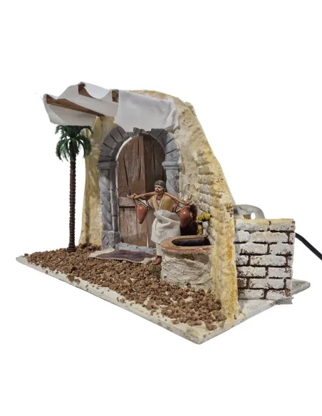 Portatore d'acqua Landi 10 cm con fontana funzionante in movimento