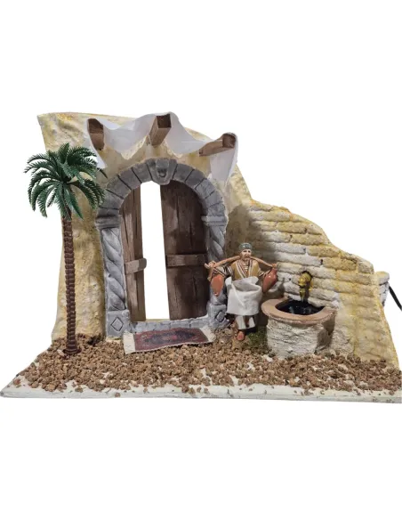 Animated 10 cm Landi Water Carrier with Working Fountain