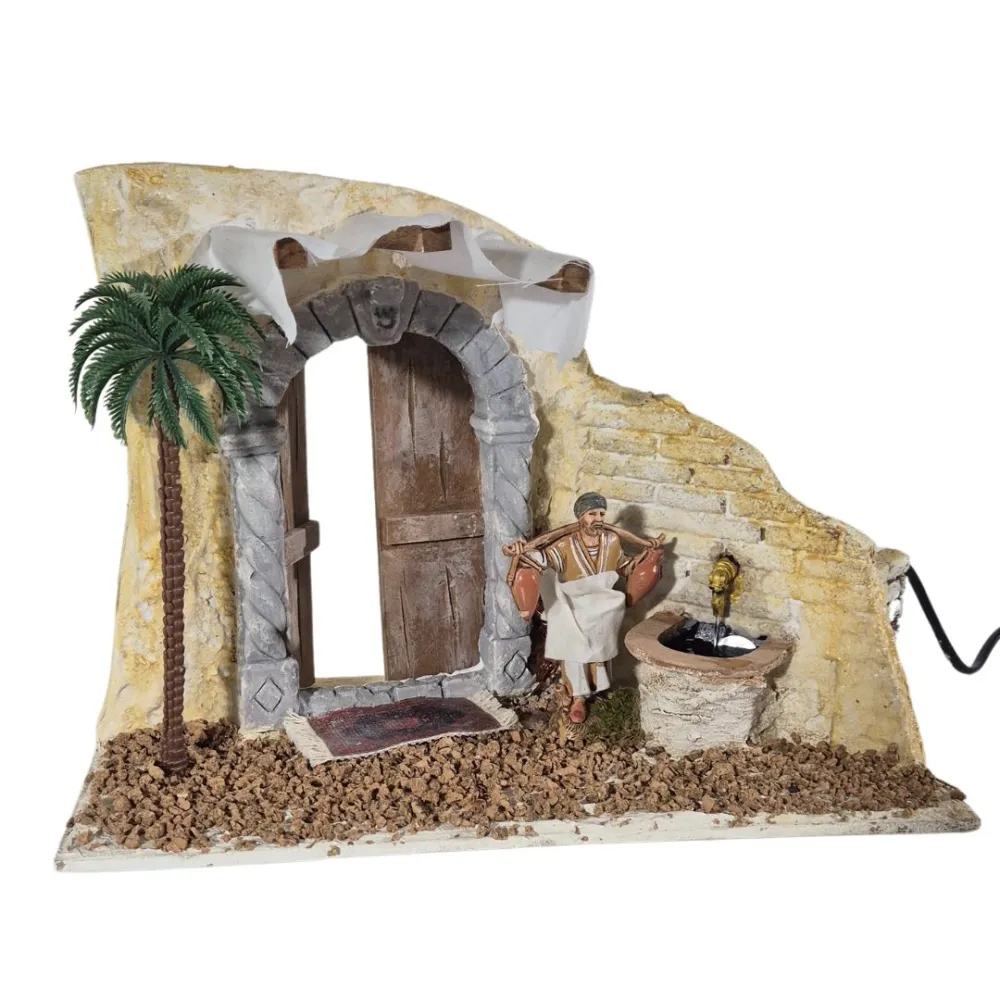 Animated 10 cm Landi Water Carrier with Working Fountain