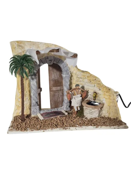 Portatore d'acqua Landi 10 cm con fontana funzionante in movimento