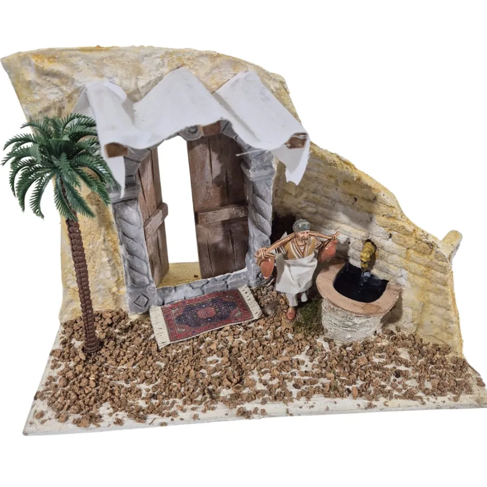 Animated 10 cm Landi Water Carrier with Working Fountain